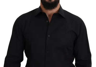 Dolce & Gabbana Elegant Black Formal Cotton Shirt In Black