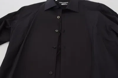 Dolce & Gabbana Elegant Black Formal Cotton Shirt In Black