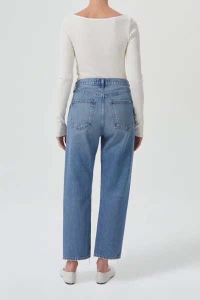 Agolde Ren High Rise Wide Leg Jean Shrine In Blue