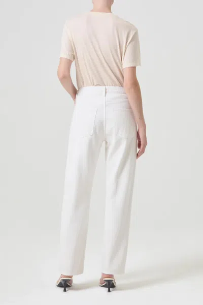 Agolde 90's Mid Rise Cropped Straight Leg Jeans In Fortune Cookie