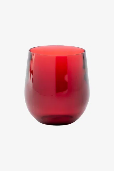 CASPARI ACRYLIC 12OZ TUMBLER GLASS IN CRANBERRY 