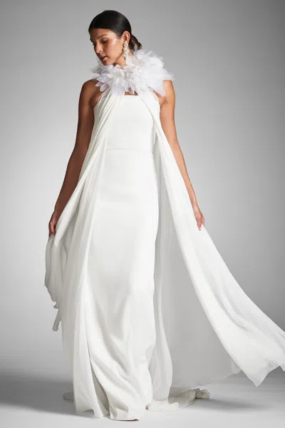 Sachin & Babi Aphrodite Chiffon Overlay In Ivory
