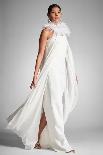 Sachin & Babi Aphrodite Chiffon Overlay In Ivory