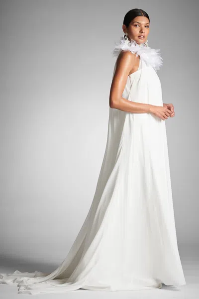 Sachin & Babi Aphrodite Chiffon Overlay In Ivory