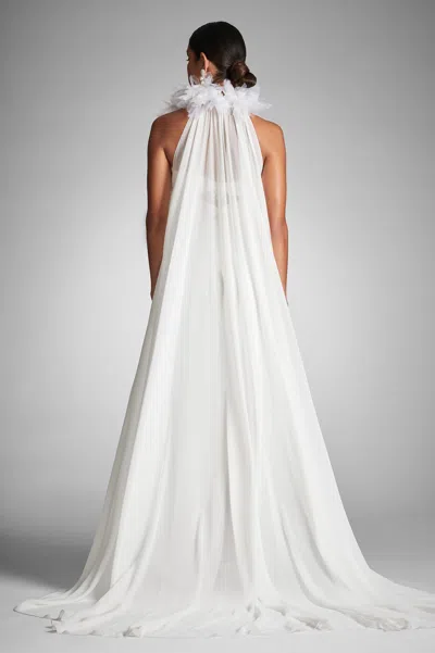 Sachin & Babi Aphrodite Chiffon Overlay In Ivory