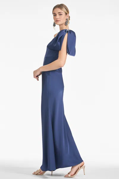 Shop Sachin & Babi Aubrey Gown In Washed Indigo