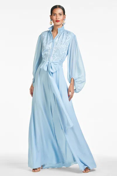 Shop Sachin & Babi Beatrix Gown In Chambray Blue