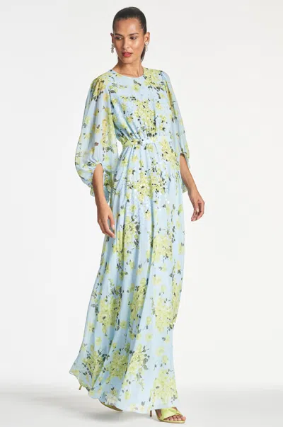 Sachin & Babi Bianca Gown In Sky Citrine Floral