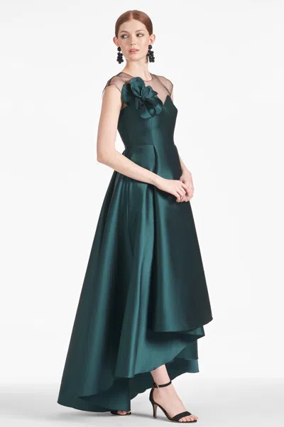 Sachin & Babi Blakely Stretch Mikado Gown In Forest Green