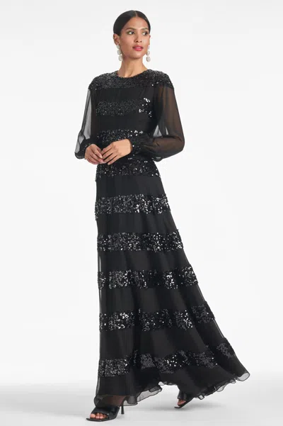 Sachin & Babi Brenda Gown In Black