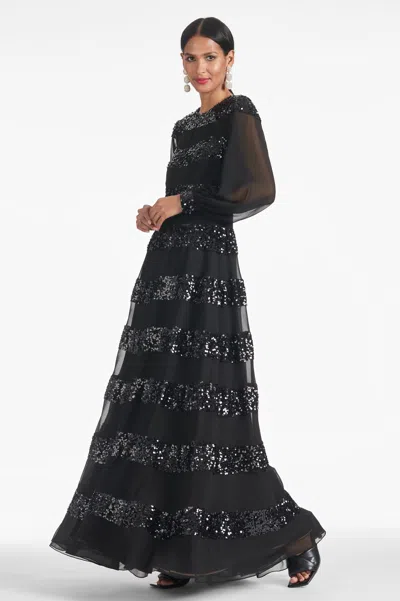 Sachin & Babi Brenda Gown In Black