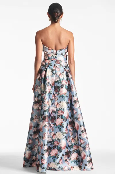 Sachin & Babi Brielle Gown In Ice Blue Garden