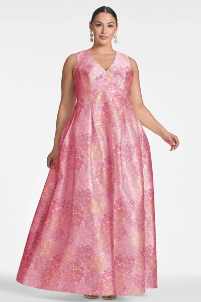Sachin & Babi Brooke Gown In Light Sunset Hydrangea