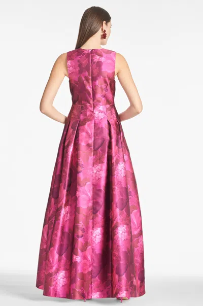 Sachin & Babi Brooke Gown In Magenta Bella Bouquet