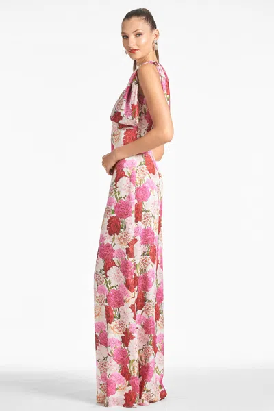 Sachin & Babi Chelsea Bow One-shoulder Gown In Campo Di Fiore
