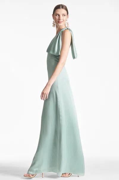 Sachin & Babi Chelsea One-shoulder Gown In Gray