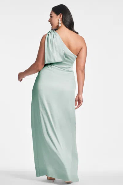 Sachin & Babi Chelsea One-shoulder Gown In Gray