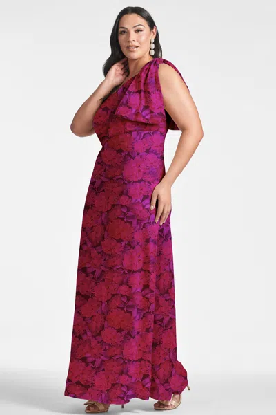 Shop Sachin & Babi Chelsea Gown In Magenta Bloom