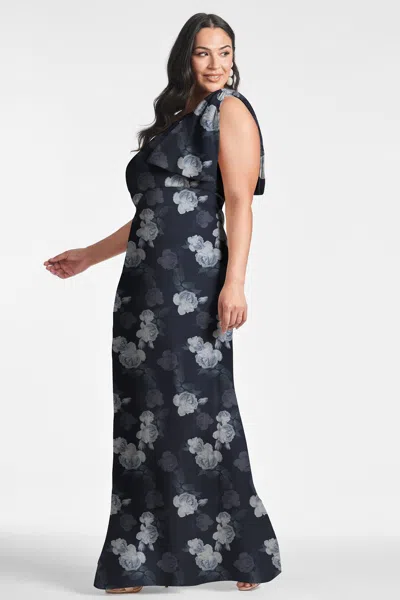 Sachin & Babi Chelsea Gown In Midnight Glacial Rose