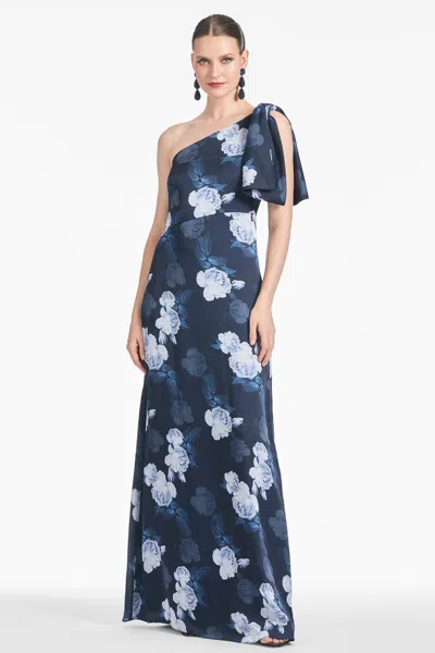 Shop Sachin & Babi Chelsea Gown In Midnight Glacial Rose