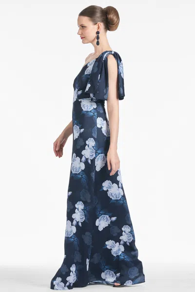 Sachin & Babi Chelsea Gown In Midnight Glacial Rose