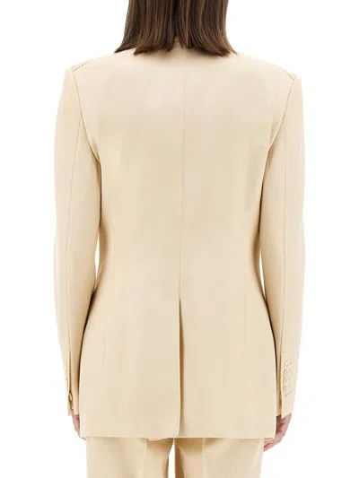 Shop Tom Ford Double-breasted Jacket In Beige