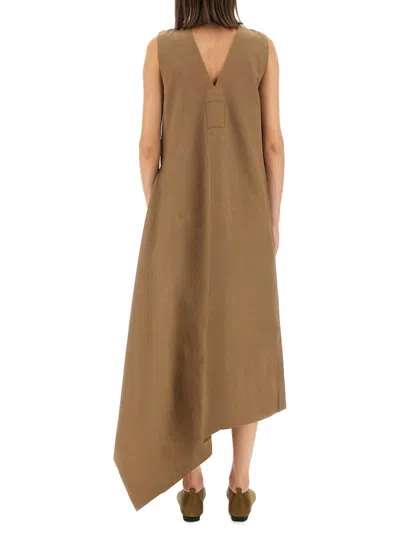 Shop Uma Wang "aura" Dress In Beige