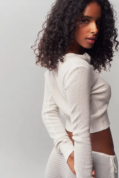 Danielle Guizio Ny Knit Side Tie Short In White