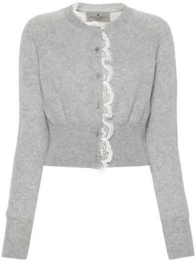Ermanno Scervino Lace-trim Cashmere Cardigan