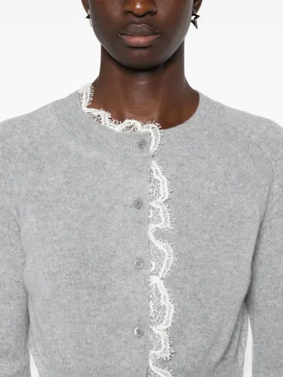 Ermanno Scervino Lace-trim Cashmere Cardigan