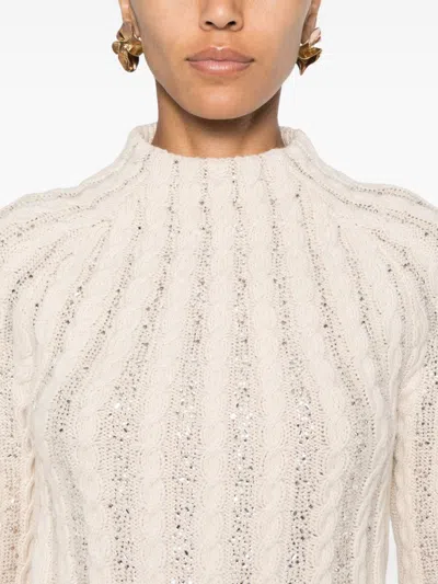 Shop Ermanno Scervino Wool Turtle Neck Sweater