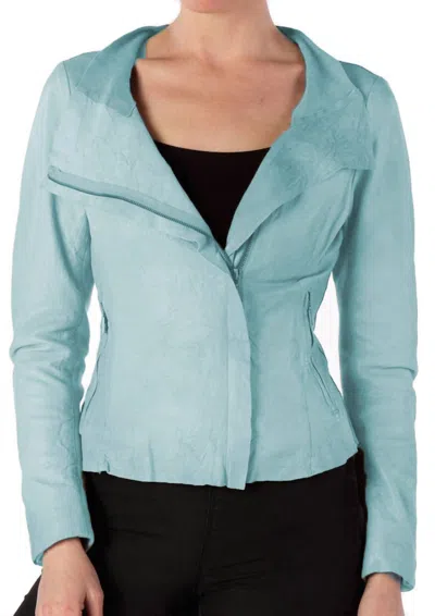 Cigno Nero Lene Leather Jacket In Chambrey In Multi