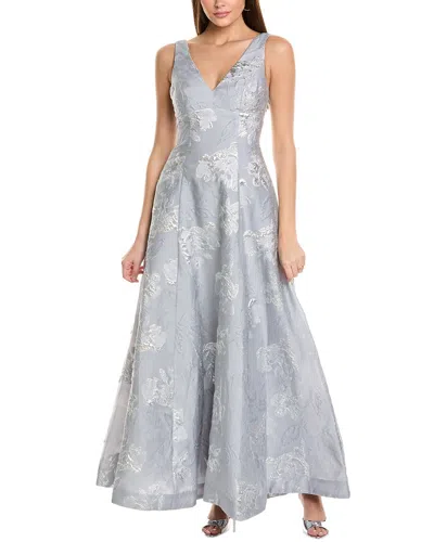 ml Monique Lhuillier Madeline Jacquard Gown In Multi
