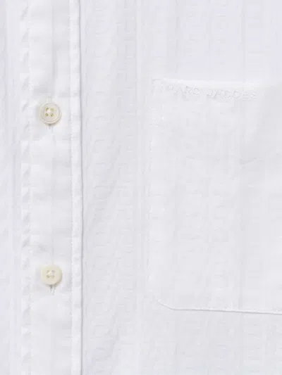 Marc Jacobs Logo-jacquard Crop Button-down Femme Shirt