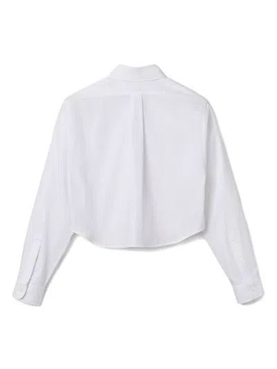 Marc Jacobs Logo-jacquard Crop Button-down Femme Shirt
