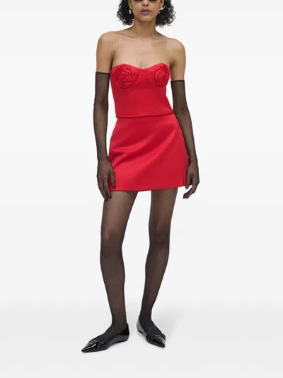 Marc Jacobs Women Duchess Satin Skirt In Red
