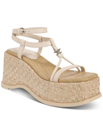 Circus By Sam Edelman Odette Womens Leather Strappy Platform Sandals In White