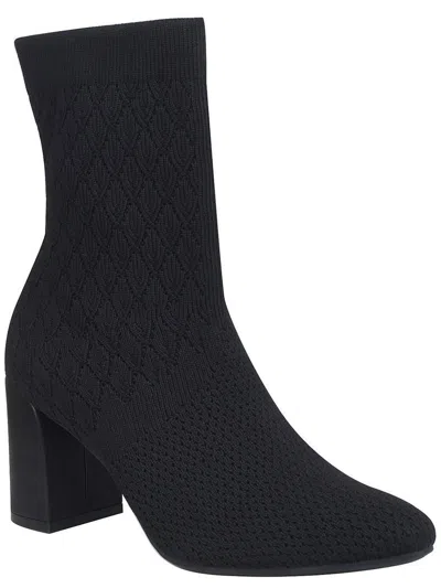 Impo Women's Vyra Stretch Knit Block Heel Booties In Black