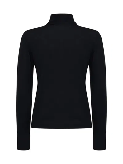 Allude Roll-neck Sweater In Black