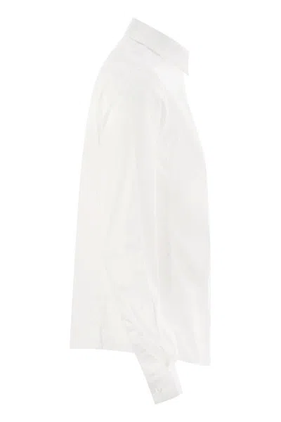 Fay Long-sleeve Cotton Shirt In White