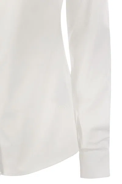 Fay Long-sleeve Cotton Shirt In White