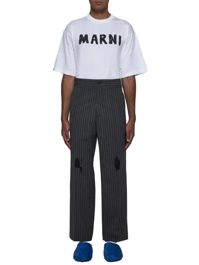 Shop Marni T-shirts And Polos In Lily White