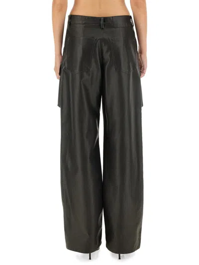 Msgm Regular Fit Cargo Pants For Women In Black