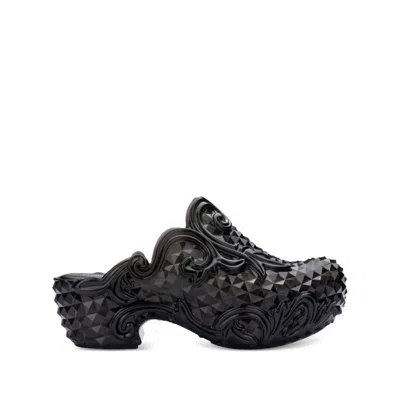 Y/project Black Melissa Edition Court Clogs In Black