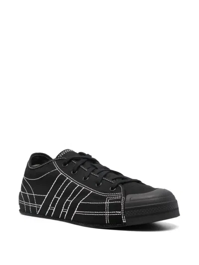 Shop Y-3 Y 3 Nizza Low Leather Sneakers