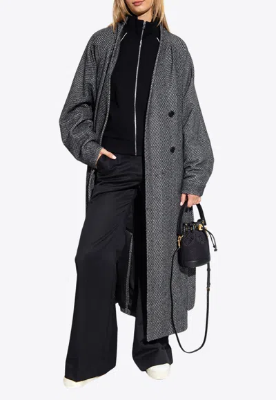 Tory Burch Bonded Crepe Zip-up Track Jacket In Black