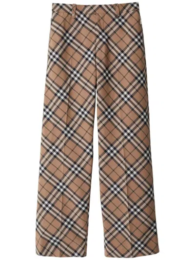 Shop Burberry Pants Clothing In Multicolour