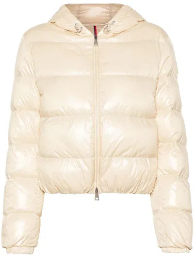 Shop Moncler Bayard Jacket Clothing In Beige