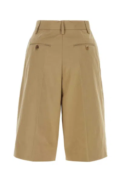 Shop Prada Shorts In Beige O Tan