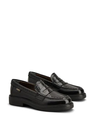 Shop Tod's Preppy Style Loafers Shoes In Black